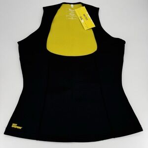 Hot Shapers Neotex Cami Tank Top XL Black Yellow Sweat Shaper NWT